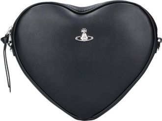Vivienne Westwood Alexa Heart Orb Black Shoulder Bag