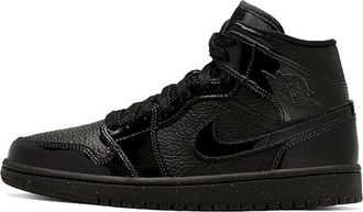 Nike Jordan (WMNS) Air Jordan 1 Mid Patent Triple Black BQ6472-003