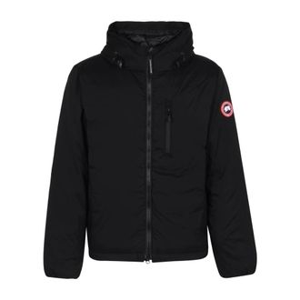 Canada Goose Zwarte Lodge Hoody Winterjassen - Heren - Winterjassen - Zwart - M - Katoen - Jassen