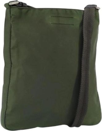 Prada Pre-owned Nylon Cross Body Bag - Dames - Vintage Schoudertas - Groen - ONE Size - Nylon - Vintage