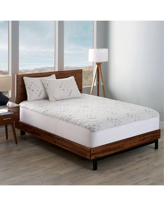 Ella Jayne Home Bamboo Mattress Protector & Shredded Memory Foam Pillow Bundle