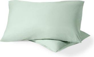 Bare Home 100% Organic Cotton Percale Cooling Pillowcase Set in Willow at Nordstrom, Size Standard