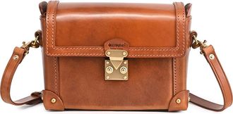 OLD TREND Azalea Genuine Leather Vintage Case Crossbody in Caramel at Nordstrom