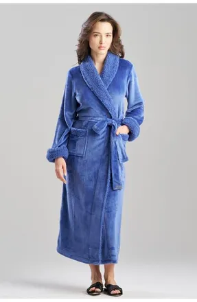 Natori Plush Robe in Bluefrost at Nordstrom, Size X-Large