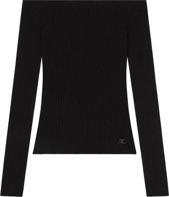 Courrèges Top con spalle scoperte - Nero