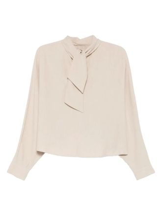 Alysi long sleeve blouse - women - Fabric - 38 - Neutrals