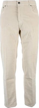 Dondup Ivan Velvet Trousers - White