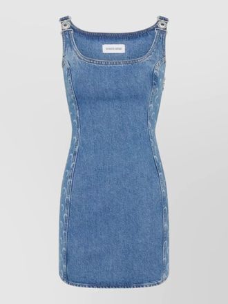 Marine Serre sleeveless fitted dress featuring button accents