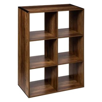 5five Simply Smart Mix N Modul Indus 6 Estantes, Efecto Madera Oscura - 5five