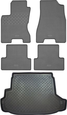 OEM Juego De Alfombrillas De Goma Para Coche Y Alfombrilla Para Maletero Para Nissan X-trail Ii T31 Suv (5 Puertas) De Junio De 2007 A Julio De 2014