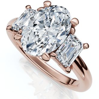 Pompeii3 Certified 2 3/4Ct Jenn Oval Diamond Engagement Ring 14k Gold or Platinum Lab