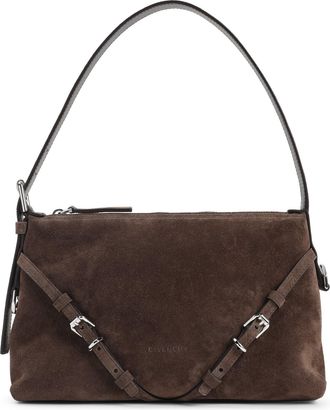 Givenchy Ebony Brown Calf Leather Voyou Mini Bag-Donna