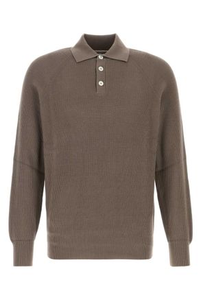 Brunello Cucinelli Brown Full Sleeves Polo