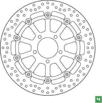 OEM Disco De Freno Delantero Newfren Para Suzuki Gsxr600/750 97-03 Gsxr1000 00-04 Tl1000 Gsxr1300 Hayabusa 99-07 Gsx 1400 02-07 (320x69x5) Flotante