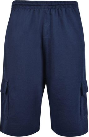 KAM Kam Jeanswear Kam Mens Big Size Cotton Terry Jersey Cargo Shorts (300) in Navy in 4XL