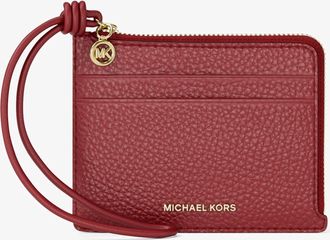 Michael Kors Jet Set Small Pebbled Leather Card Case Wristlet
