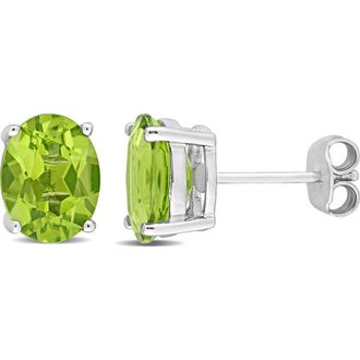 Delmar Oval Peridot Stud Earrings in Green at Nordstrom Rack