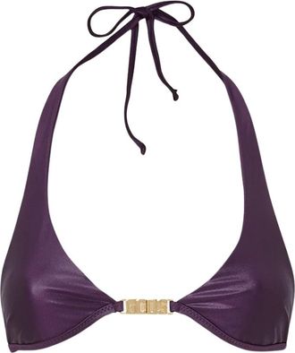 GCDS Metallic Logo Clip Bikini Bra - Dames - Bikinis - Paars - L - Badmode