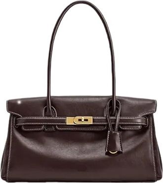 Generic Handbag For Women Tote Bag Shoulder, Compatible For Work Daily Commuting(Dark brown)