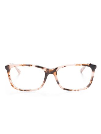 Michael Kors rectangle-frame glasses - women - Acetate - 52 - Brown