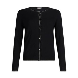 Liu Jo Truien & Vesten, Dames, Zwart, L, Cardigan con dettagli in lurex