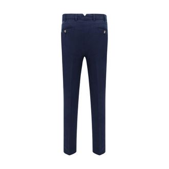 Brunello Cucinelli Mens Blue Cotton Casual Pants
