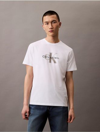 Calvin Klein Jeans Calvin Klein Mens CK Fade Graphic Crewneck T-Shirt - White - 2XL