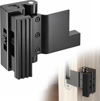 OEM Cerradura De Seguridad Port&aacute;til Y Reforzada Para Puertas, Apta Para Puertas Interiores De Apartamentos, Hoteles Y Dormitorios, Color Negro