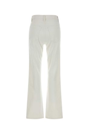 Jil Sander Womens White Denim Jeans Porcelain Exterior: Cotton