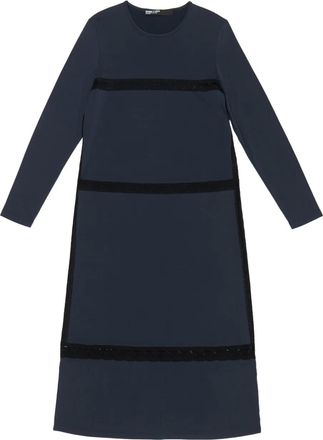 Bimba & Lola Midi-jurk met kanten vlak - Blauw
