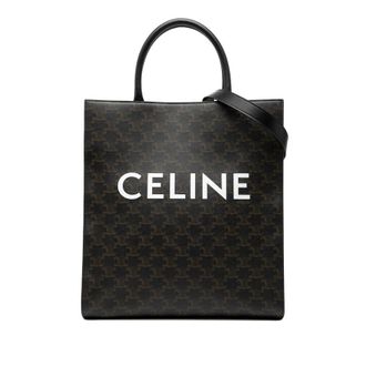 Celine Pre-owned Celine Medium Triomphe Coated Canvas Vertical Cabas Tote Ladies F-SL-1283