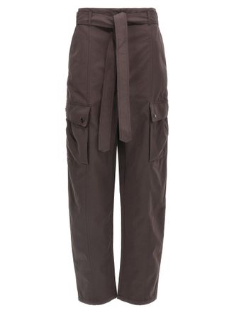 Andamane Brown Polyester Cargo Womens Pants