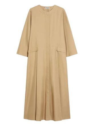 Max Mara pleated maxi dress - Neutrals