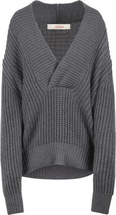 Jucca Dames, Truien, Grijs, Maat: XS Wol