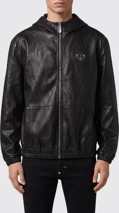 Philipp Plein Giacca in pelle di vitello liscia con cappuccio