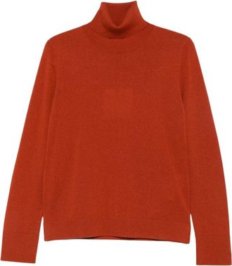 Max Mara Allegra Turtleneck Trui - Dames - Coltruien - Oranje - M - Wol - Truien & Vesten