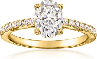 Ross-Simons Moissanite Birthstone Ring in 18kt Gold Over Sterling