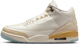 Nike Jordan Womens Air Jordan 3 Retro Sail and Pale Ivory Shoes in White | IB2255-100