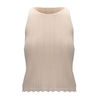 Nenette Camiseta sin mangas - Tops - Mujer - Beige - M