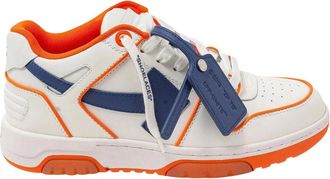 Off-white Out Of Office Orange Leather Sneakers