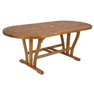 BIZZOTTO Bizzotto - Mesa De Exterior Extensible Ovalada De Madera De Acacia 150 - 200x90x H74 Cm