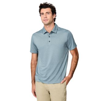 Free Country Mens Tech Jacquard Polo Shirt