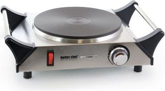 Better Chef Portable Stainless Steel Solid Element Single Electric Burner in Silver at Nordstrom