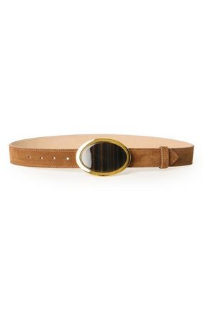 B-Low The Belt Aruna Suede Belt in Bronze Tiger Eye at Nordstrom, Size X-Small
