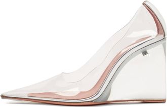 Amina Muaddi Pumps Ane Glass 90mm Pre-owned - Bianco