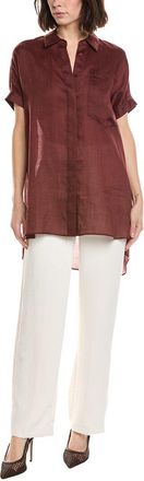 Lafayette 148 New York Oversized Short Sleeve Shirt
