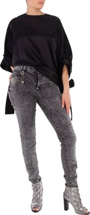 Philipp Plein Philipp Plein Storm Grey High-Waist Cotton Jeggings