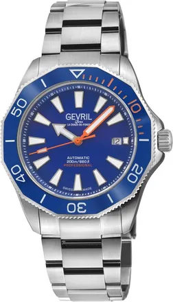 Gevril Group Pier 90 Automatic Blue Dial Mens Watch 49101.1