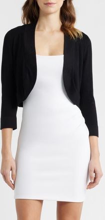 Eliza J Bolero Cardigan in Black at Nordstrom, Size X-Large