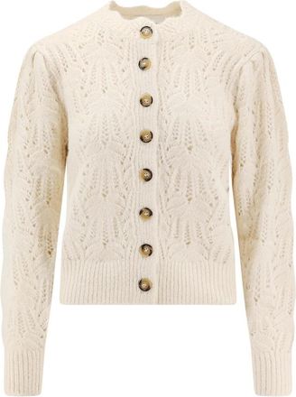 Isabel Marant Beige Sweater met knoopsluiting - Dames - Vesten - Beige - M - Truien & Vesten